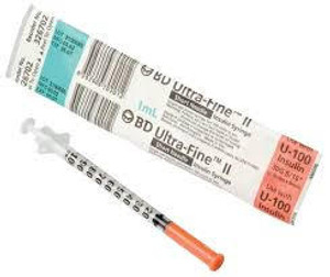 Becton Dickinson Ultrafine Ii Insulin Syringe, 30G X 8Mm, 1Ml Syringe 