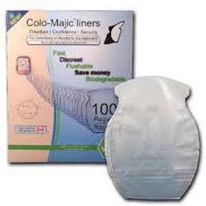 Colo Majic Colo-Majic Biodegradable Flushable Liners Regular 45-57Mm (1 3/4"-2 1/4)  Colo Majic Colo-Majic Biodegradable Flushable Liners Regular 45-57Mm (1 3/4"-2 1/4)