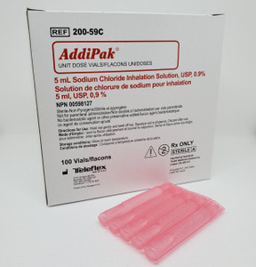 Hudson RCI Teleflex Addipak Saline Sodium Chloride Solution Unit Dose 5Ml Red Hudson RCI Teleflex Addipak Saline Sodium Chloride Solution Unit Dose 5Ml Red