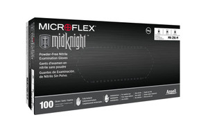 Ansell MIDKNIGHT BLACK NITRILE GLOVES LARGE Ansell MIDKNIGHT BLACK NITRILE GLOVES LARGE
