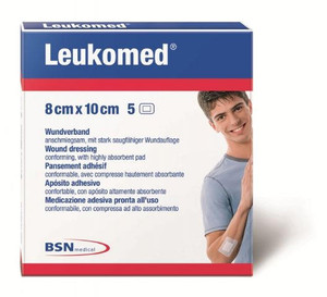 BSN Leukomed Non-Wov Adh Sterile Dressing W/Absorb Pad 8Cm X 10Cm (Hospital Pack) 