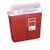 Covidien / Medtronic In-Room Sharps Container With Counter Balanced Lid -Red 5Qt 
