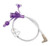Applied Medical Tech Mini One Continuous Feeding Set 12" L, Right Angle Connector With Purple Y-Port Adapter, Clear Tubing 