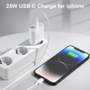 25 W iPhone Quick Charger and 2 m Charging Cable for iPhone 14/14 Plus/14 Pro/14 Pro Max/13 12 11 SE, USB C Power Supply Plug Adapter Charger Charger USBC Mains Plug Quick Charging Cable