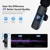 Qhot Wireless Microphones for iPhone iPad,[Lightning], Clip on Lapel Lavalier Bluetooth Microphone Wireless for Video Recording,PC, Laptop, Live Streaming,Podcast,Vlog,Youtube/TikTok(2Pack iOS)