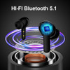 HOMSCAM tis Bluetooth Headphones, 5.1 Wireless Headphones with IPX5, Waterproof, Intelligent Touch Control, In-Ear Microphone, HiFi Mini Stereo, USB-C Charging for iOS Android Phone