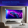 Mini Portable Projector, 180 Degree Flip, Round Design, Built-in Android Home Cinema Projector