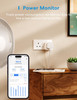 Meross Matter Smart Plug with Energy Monitoring, Mini WiFi Plug with Matter Simple Setup(MSS) Feature, Works with Apple HomeKit, Alexa, Google Home, SmartThings, Remote Voice Control, 13A
