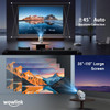 [Built-in Apps & 2025 Upgraded] Mini Projector with WiFi 6 and Bluetooth 5.4 Support 4K 1080P Auto Keystone 180° Rotatable Projector for Bedroom Compatibile with HDMI/TV Stick/Memory Stick/Laptop