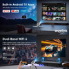 [Built-in Apps & 2025 Upgraded] Mini Projector with WiFi 6 and Bluetooth 5.4 Support 4K 1080P Auto Keystone 180° Rotatable Projector for Bedroom Compatibile with HDMI/TV Stick/Memory Stick/Laptop