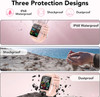 CASCHO Smartwatch Men Women Smart Watch with 4.6 cm 1.85 Inch Touch Screen IP68 Waterproof Smart Watches for Android iOS (Light Pink, Rose Gold)