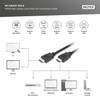 DIGITUS HDMI High Speed Connection Cable Type A HDMI 2.0 1m Ultra HD 4k/60Hz Gold Plated Contacts Compatible with TV/Beamer/Monitor Black