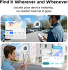UGREEN Finder Duo (iOS and Android) Air Tracker Tags 4 Pack, Rechargeable Android Tracker Tags Bluetooth Key Finder Compatible with iOS and Android for Keys, Luggage and More