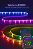 Govee 20M RGB LED Strip Light with Segment Control, Music Sync, 64 Scene Modes, APP Controllable Color-Changing, for Bedroom, 2 Rolls of 10m Strips [Energy Class G]