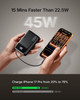 INIU P51L External Battery 20000mAh, Small 45W PD Quick Charge Power Bank with Built-in USB-C Cable, Authorized in Airplane Portable Battery for iPhone 17 16 Pro Max Samsung S26 S25 Xiaomi iPad etc