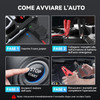 ACEZUK Jump Starter with Display (M01) (Compatible with up to 7.0L Gasoline and 5.5L Diesel Vehicles), 12 V Car Engine Starter, Emergency Start Car, Power Bank Function, LED Light Included