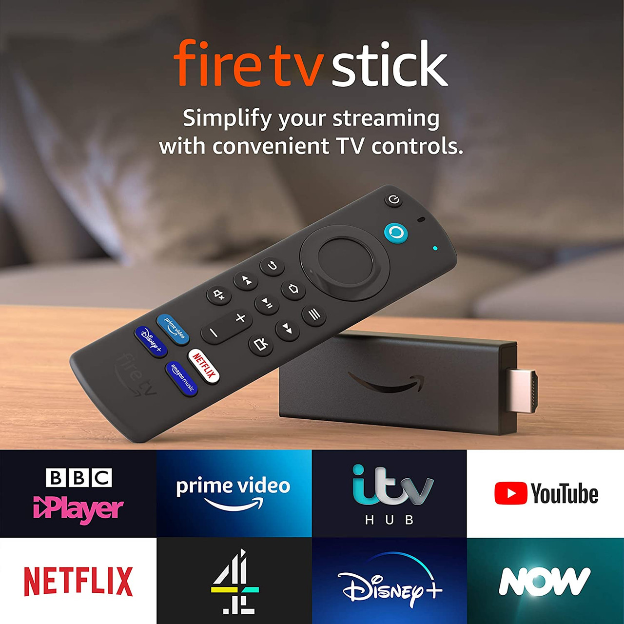 New  Fire TV Stick 2019 Alexa Voice Remote with TV Control Buttons