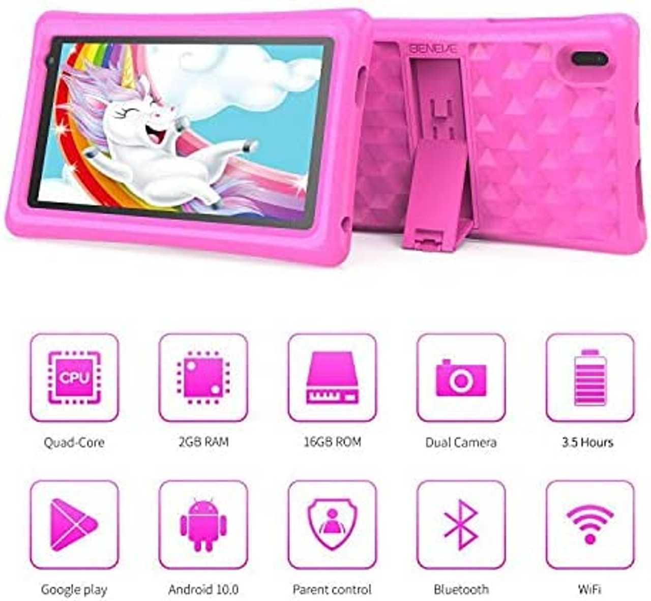 BENEVE Kinder Tablet 7 Zoll Kids Tablet HD Display Android Tablet