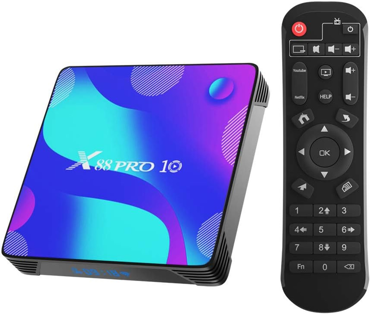 Boîtier Smart TV Android 10, 2.4G, 5GHz, Wifi, Bluetooth, 4 Go, 32