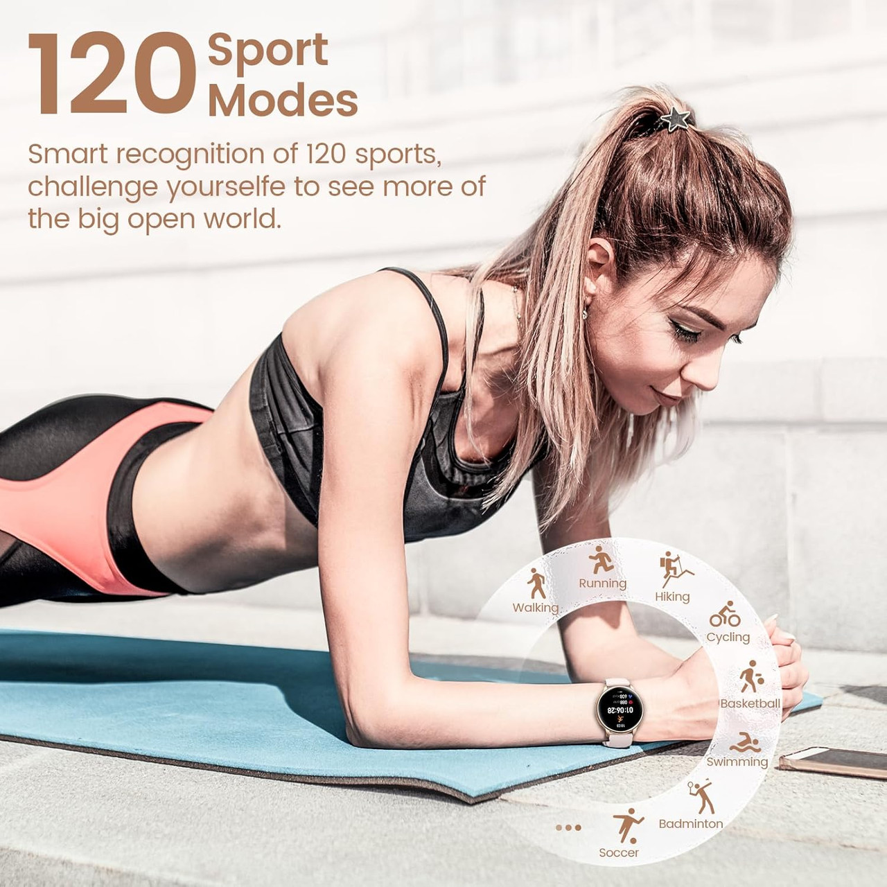 RUXINGX Women's Smartwatch with Phone Function Inch HD Full