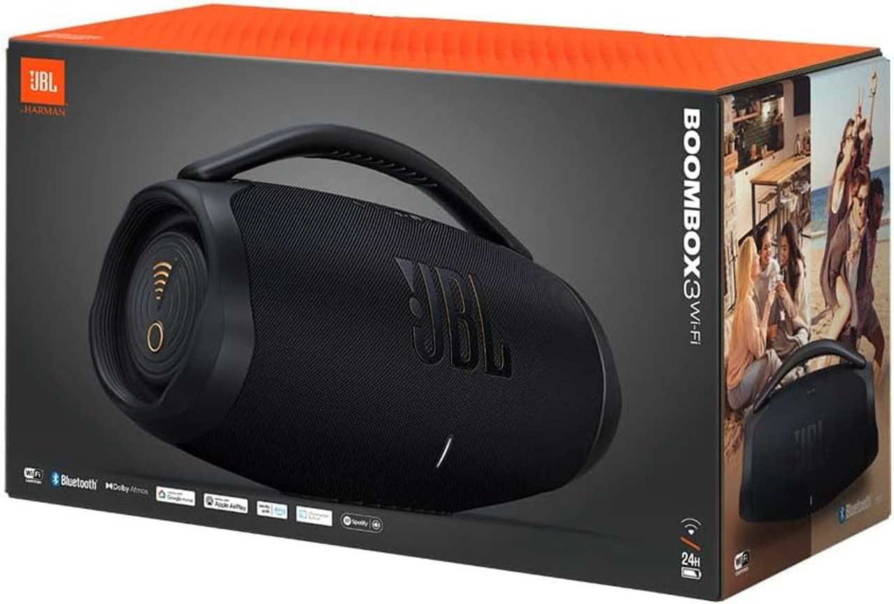 JBL Boombox 3 Portable WiFi Speaker, Black