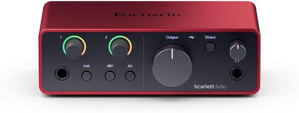 Focusrite Scarlett Solo 4th Gen USB Audio Interface, for the Guitarist, Vocalist, or Producer — High-Fidelity, Studio Quality Recording, and All the Software You Need to Record Focusrite Scarlett Solo 4th Gen USB Audio Interface, for the Guitarist, Vocalist, or Producer — High-Fidelity, Studio Quality Recording, and All the Software You Need to Record