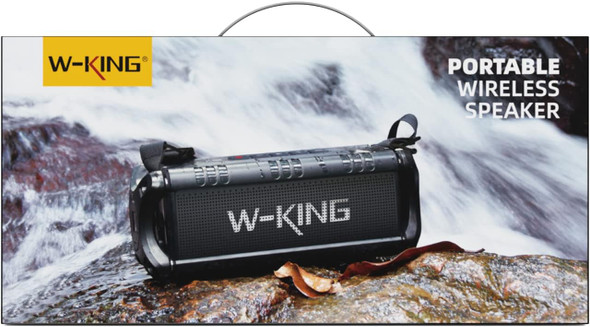 W-KING Bluetooth Speaker, 30W Portable Wireless Loud Speakers, IPX6 Waterproof Outdoor Speaker with Punchy Bass, 24H Play, EQ, AUX, TF Card, USB Playback -Powerful Speaker for Home, Party, Camping