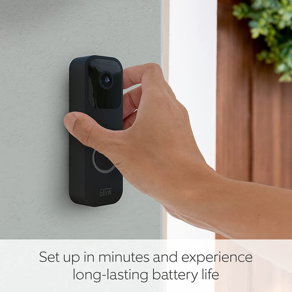 Blink Video Doorbell | Two-Way Audio, HD Video, Doorbell and Motion Notifications in the App, with Alexa Integration | Easy Cable or Wireless Installation (Black)