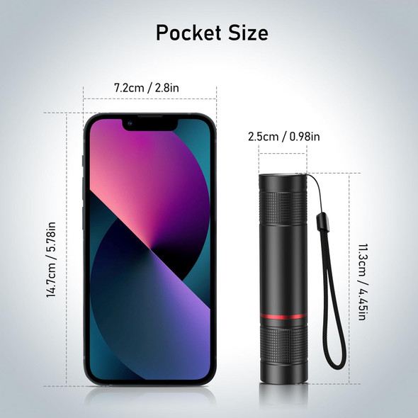 Blukar Rechargeable LED Flashlight 2 Colour Temperature, Super Bright Powerful Torch, 10 Modes, Zoomable, Memory Function, Waterproof Flashlight for Camping/Emergency/Power Outage [Energy Class A+++]