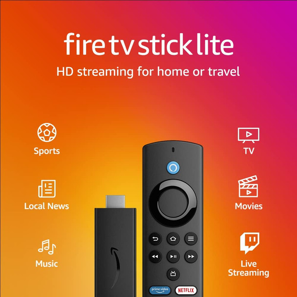 Fire TV Stick Lite with Alexa Voice Remote Lite | HD streaming device