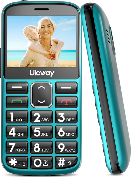 uleway Senior Mobile Phone without Contract, Large Buttons, Mobile Phone Simple and Buttons, Emergency Call Function, 2.3 Inch Display Mobile Phone for Seniors