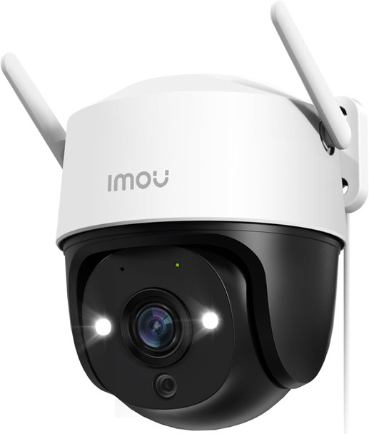 Imou 2K(3MP) 360° Outdoor WiFi Surveillance Camera, 30M Colour Night Vision, People and Vehicle Detection, Intelligent Tracking, IP66 Waterproof, 2.4GHz WiFi and Wi-FI 6, Two-Way Audio