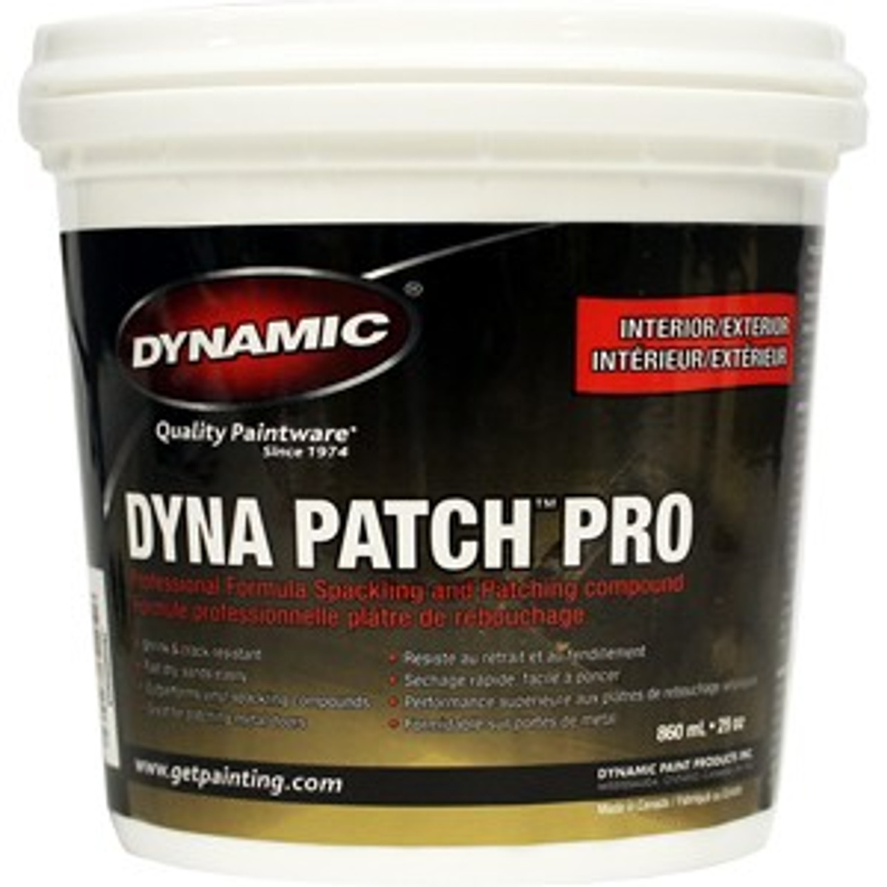 Dynamic JE085002 450ml (15.22 oz.) Dyna Patch Pro Spackling Compound