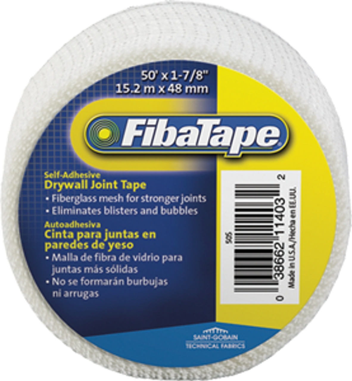Fibatape FDW8658-U 1-7/8 x 50' White Self Adhesive Mesh Drywall