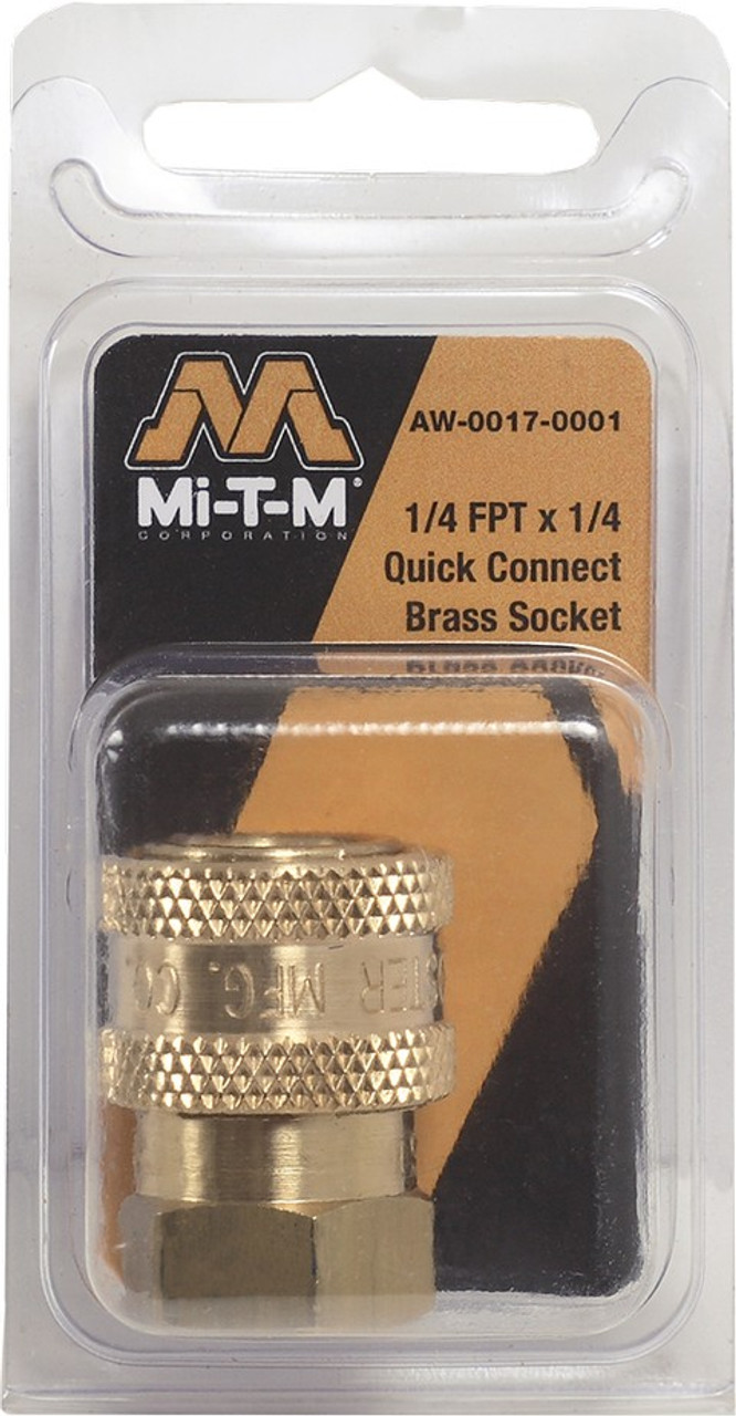 Mi-T-M AW-0017-0001 1/4" Female x 1/4" Socket - Packaged - 4ct. Case