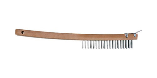 MERIT PRO 00401 14" 3 X 19 ROW TEMPERED STEEL WIRE BRUSH WITH SCRAPER - 12ct. Case