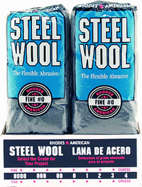 RHODES AMERICAN 106603-06 GRADE 0 STEEL WOOL 16 PAD POLY SLEEVE