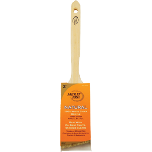 MERIT PRO 00363 2" 100% WHITE BRISTLE ANGLE SASH BRUSH