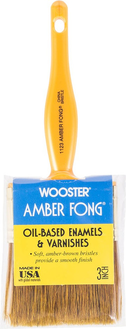 WOOSTER 1123 3" AMBER FONG VARNISH BRUSH BROWN CHINA BRISTLE