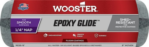 WOOSTER R232 9" EPOXY GLIDE 1/4" NAP ROLLER COVER