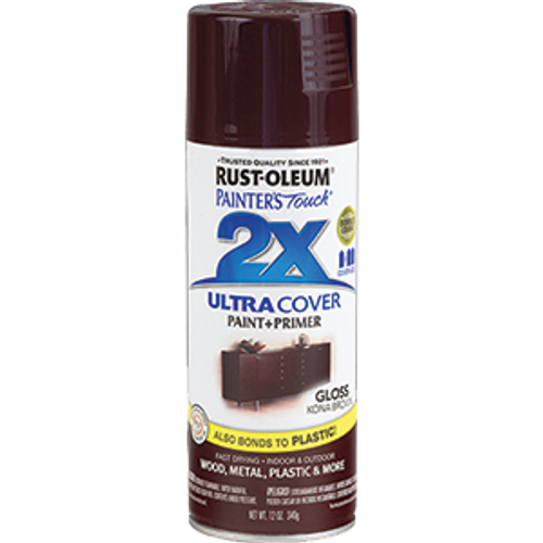 RUSTOLEUM 249102 12OZ GLOSS KONA BROWN PAINTERS TOUCH 2X ULTRA COVER SPRAY