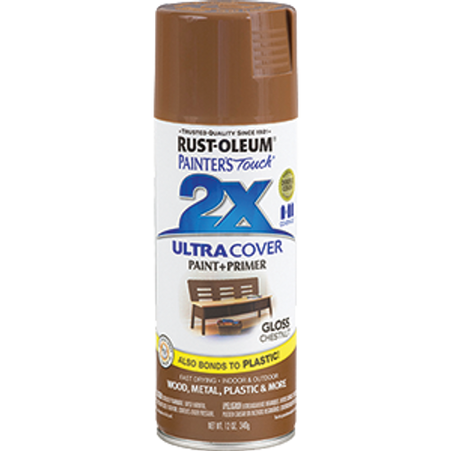 RUSTOLEUM 249847 12OZ GLOSS CHESTNUT PAINTERS TOUCH 2X ULTRA COVER SPRAY