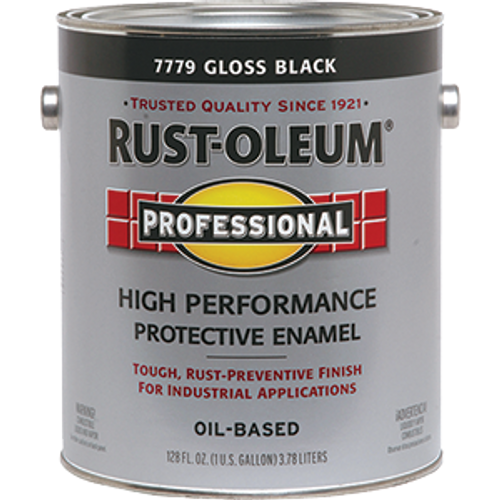 RUSTOLEUM 7779402 1G GLOSS BLACK PROFESSIONAL OIL BASED ENAMEL