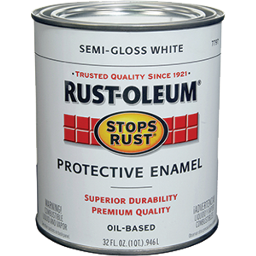 RUSTOLEUM 7797502 QT SEMI GLOSS WHITE STOPS RUST