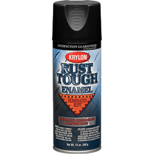 KRYLON RTA9203 12OZ SEMI FLAT BLACK RUST TOUGH SPRAY