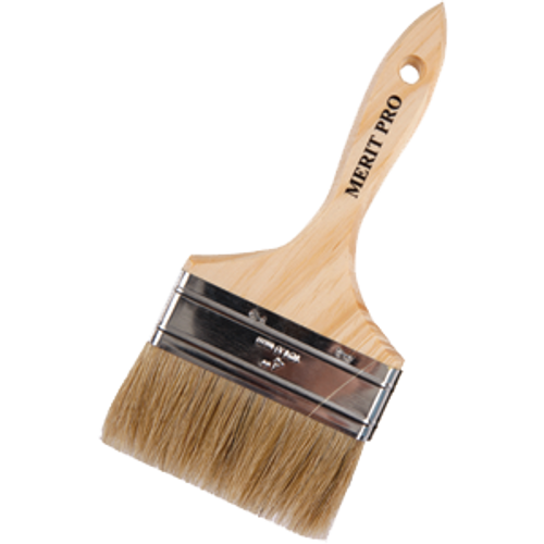 MERIT PRO 00029 4" WHITE DOUBLE THICK BRISTLE CHIP BRUSH