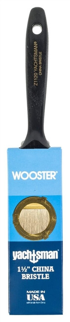 Wooster Z1120 1-1/2" Yachtsman White China Bristle Flat Paint Brush