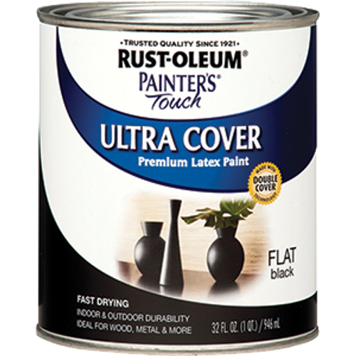 RUSTOLEUM 1976502 QT FLAT BLACK PAINTERS TOUCH