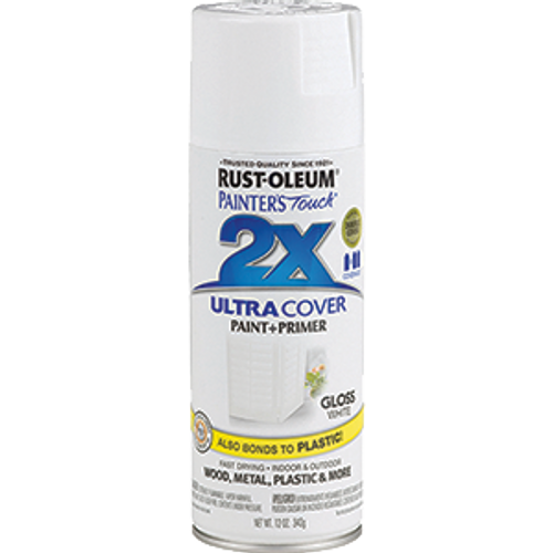 RUSTOLEUM 249090 12OZ GLOSS WHITE PAINTERS TOUCH 2X ULTRA COVER SPRAY