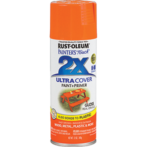 RUSTOLEUM 249095 12OZ GLOSS REAL ORANGE PAINTERS TOUCH 2X ULTRA COVER SPRAY